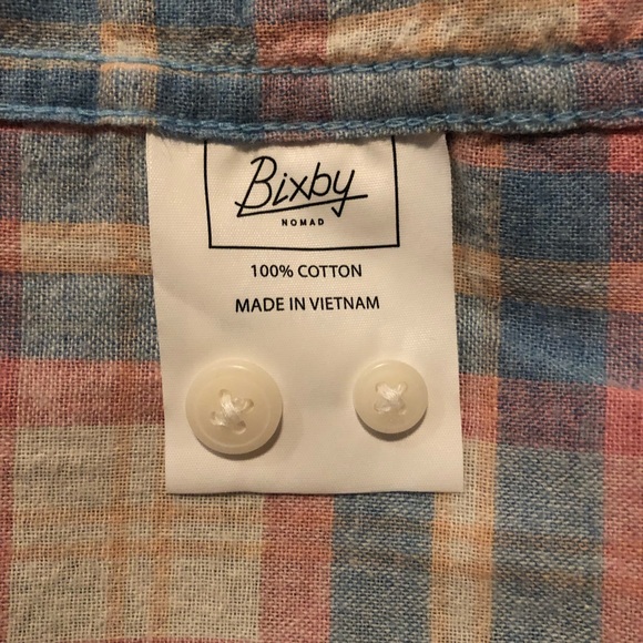 [L] Bixby Plaid Cotton Button Down - Picture 6 of 6